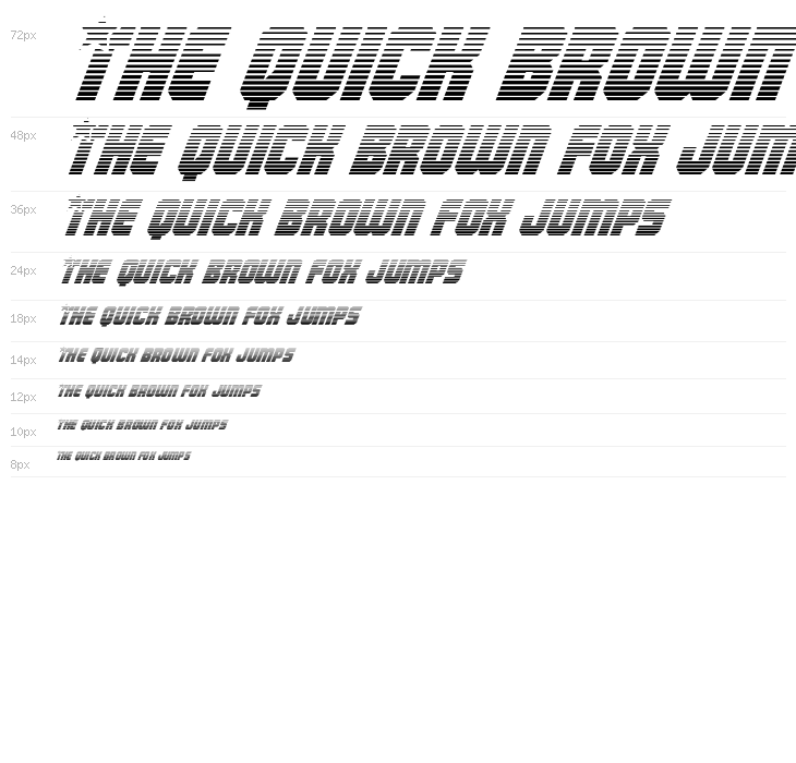 Army Rangers Gradient Italic Waterfall