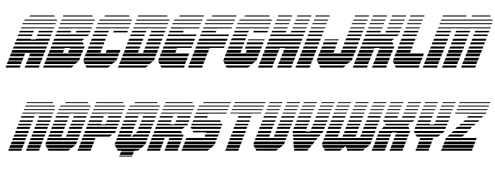Army Rangers Gradient Italic Font LOWERCASE