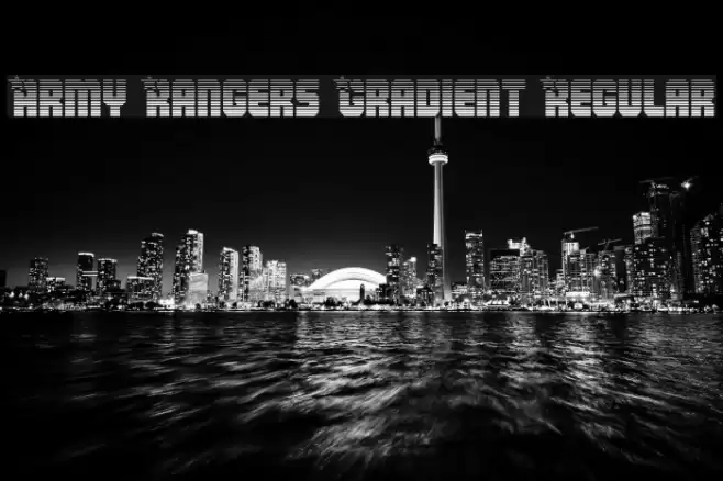 Army Rangers Gradient Regular Font examples