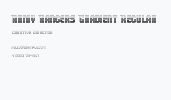 Army Rangers Gradient Regular Business Card