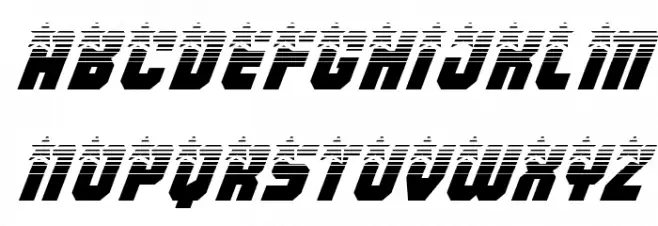 Army Rangers Half-Tone Italic Polices MAJUSCULES