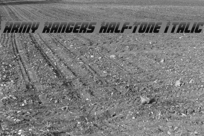 Army Rangers Half-Tone Italic Example 2