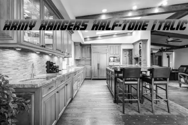 Army Rangers Half-Tone Italic Example 3