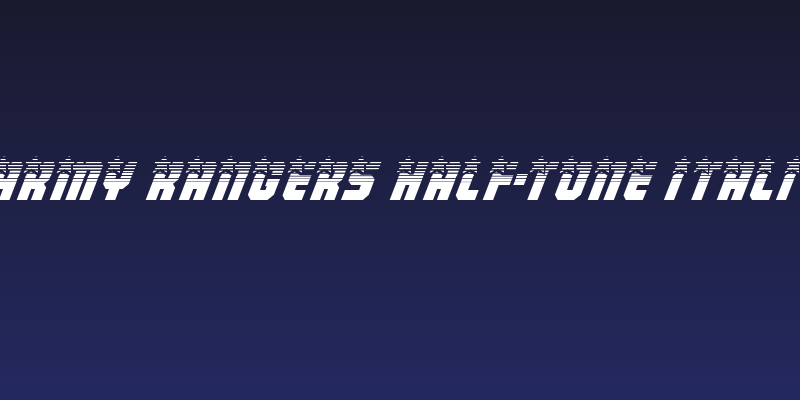 Army Rangers Half-Tone Italic Social Header