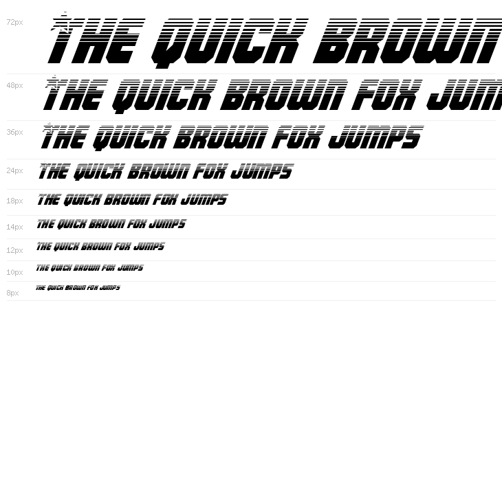 Army Rangers Half-Tone Italic Waterfall