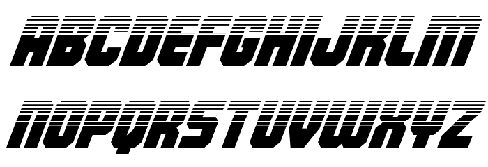Army Rangers Half-Tone Italic Font LOWERCASE