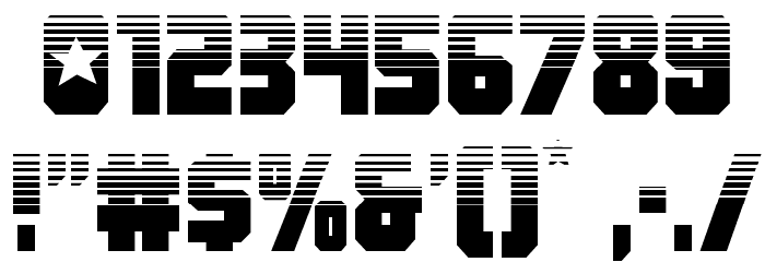 Army Rangers Half-Tone Regular Font OTHER CHARS