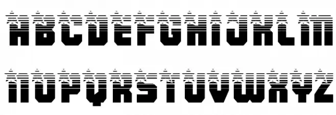 Army Rangers Half-Tone Regular Font UPPERCASE