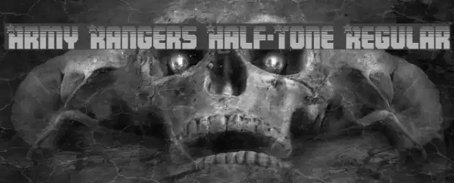 Army Rangers Half-Tone Regular Font examples