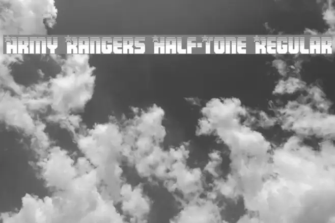 Army Rangers Half-Tone Regular Font examples