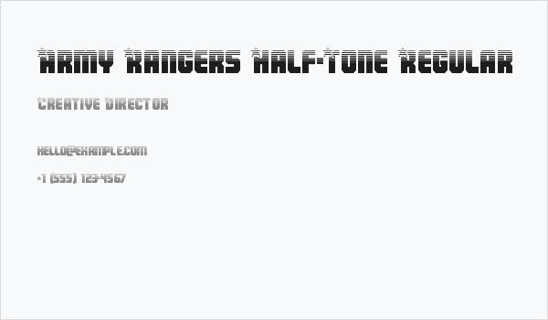 Army Rangers Half-Tone Regular Business Card