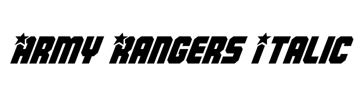 Army Rangers Italic  免费字体下载