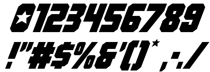 Army Rangers Italic Font OTHER CHARS