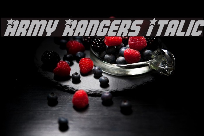 Army Rangers Italic Font examples
