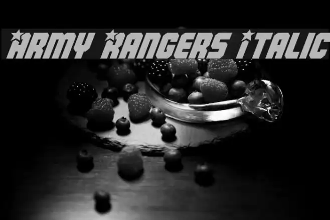 Army Rangers Italic Example 1
