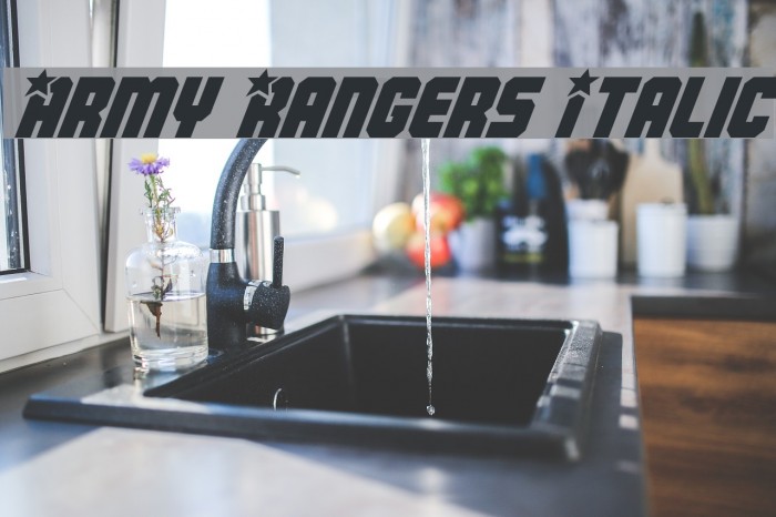 Army Rangers Italic Font examples
