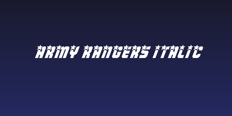 Army Rangers Italic Social Header