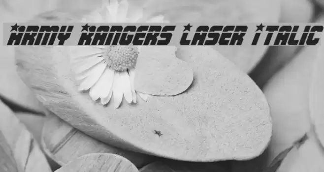 Army Rangers Laser Italic Font examples