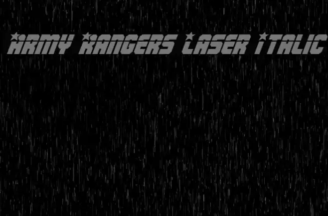 Army Rangers Laser Italic Font examples