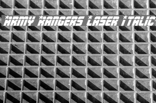 Army Rangers Laser Italic Font examples