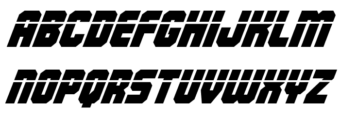 Army Rangers Laser Italic Font LOWERCASE