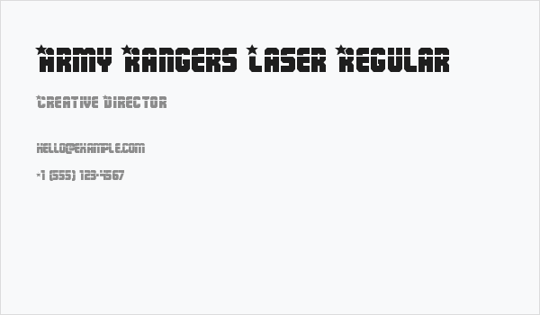 Army Rangers Laser Regular Business Card