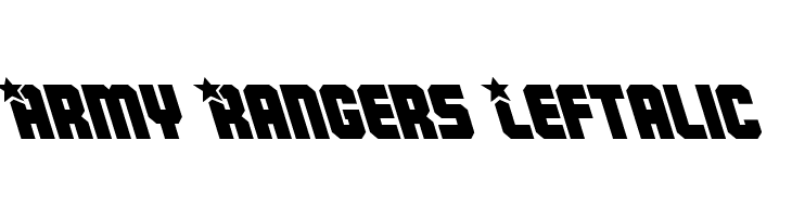 Army Rangers Leftalic Font