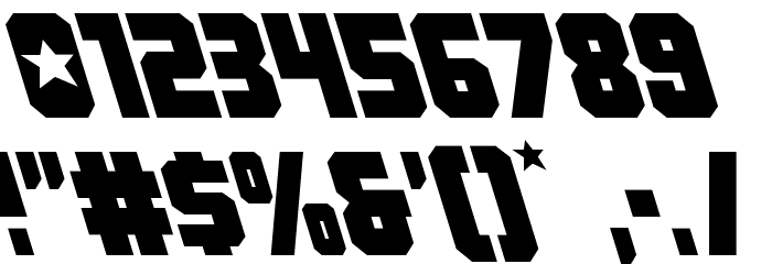 Army Rangers Leftalic Font OTHER CHARS