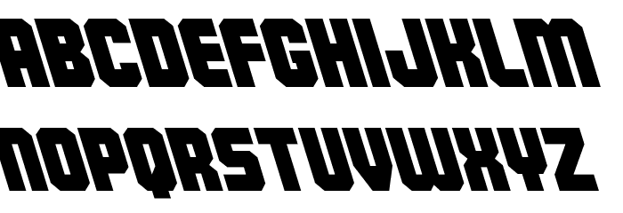 Army Rangers Leftalic Font LOWERCASE