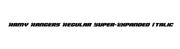 Army Rangers Regular Super-Expanded Italic  Frei Schriftart Herunterladen