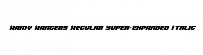 Army Rangers Regular Super-Expanded Italic  Fuentes Gratis Descargar