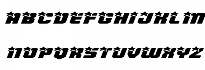 Army Rangers Regular Super-Expanded Italic خط أحرف كبيرة