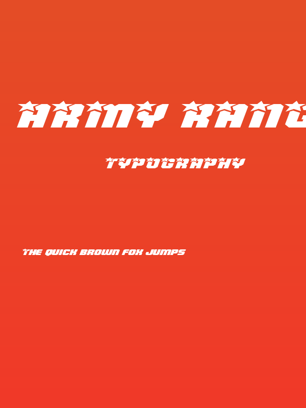 Army Rangers Regular Super-Expanded Italic Poster