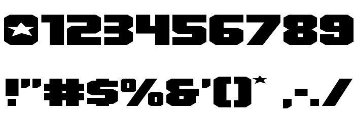 Army Rangers Regular Super-Expanded Font OTHER CHARS