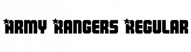 Army Rangers Regular  Frei Schriftart Herunterladen