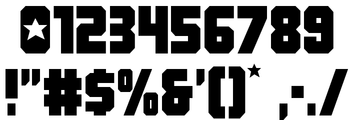Army Rangers Regular Font OTHER CHARS