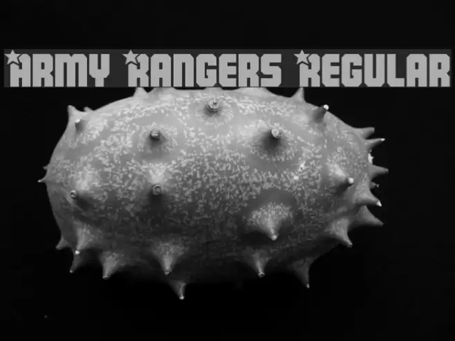 Army Rangers Regular Font examples
