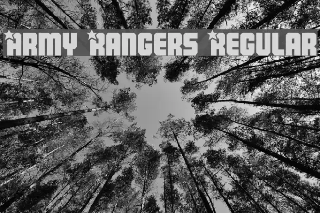 Army Rangers Regular Font examples