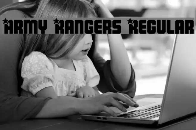 Army Rangers Regular Font examples