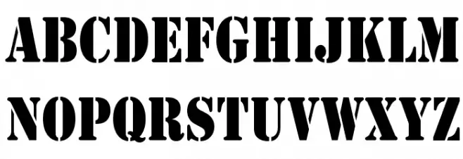 Army Thin 字体 大写