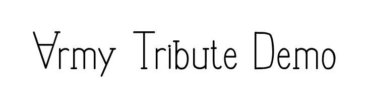 Army Tribute Demo  font caratteri gratis
