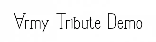 Army Tribute Demo  Frei Schriftart Herunterladen