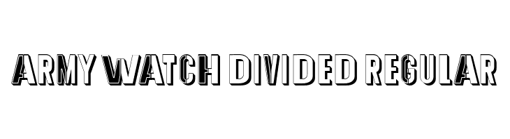 Army Watch Divided Regular  font caratteri gratis