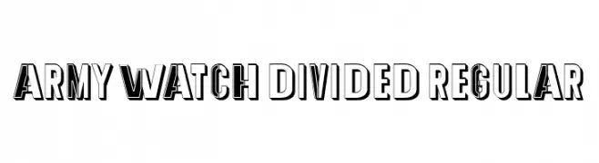 Army Watch Divided Regular  Frei Schriftart Herunterladen