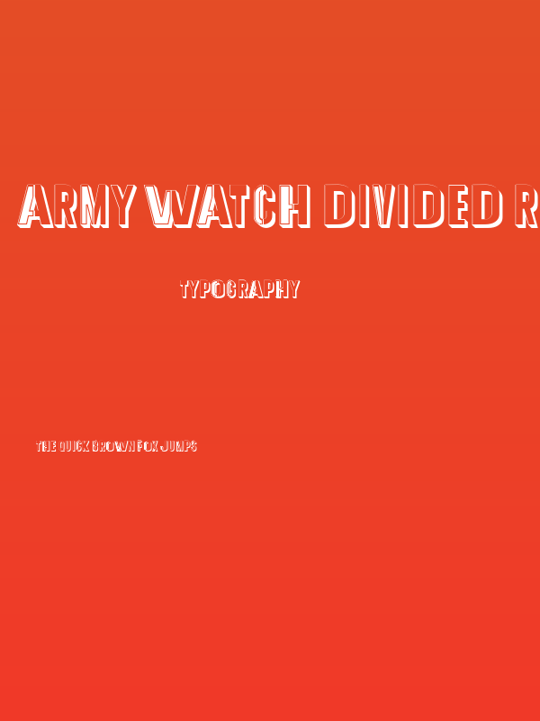 Army Watch Divided Regular Poster