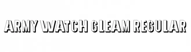 Army Watch Gleam Regular  Frei Schriftart Herunterladen