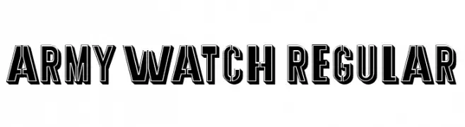 Army Watch Regular  Frei Schriftart Herunterladen