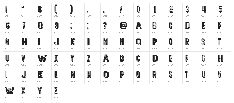 Army Watch Regular Character Map