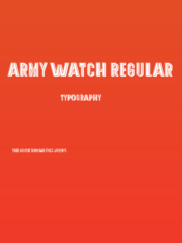 Army Watch Regular Poster