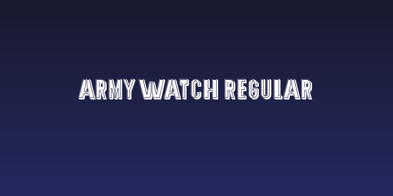 Army Watch Regular Social Header
